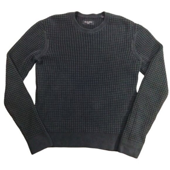 All Saints Mens Argg Crew Waffle Knit Sweater Pullover Large - Picture 2 of 7